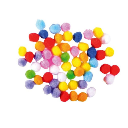 Picture of POMPOM ASSORTED COLOURS 10MM - 30 PACK